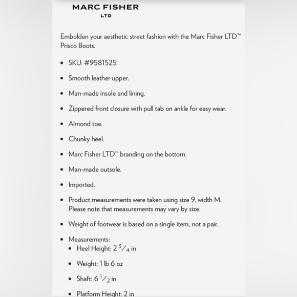 Marc Fisher Prisco Lug Sole Platform Boot Leather Cream Ivory White - NWT - Picture 13 of 13